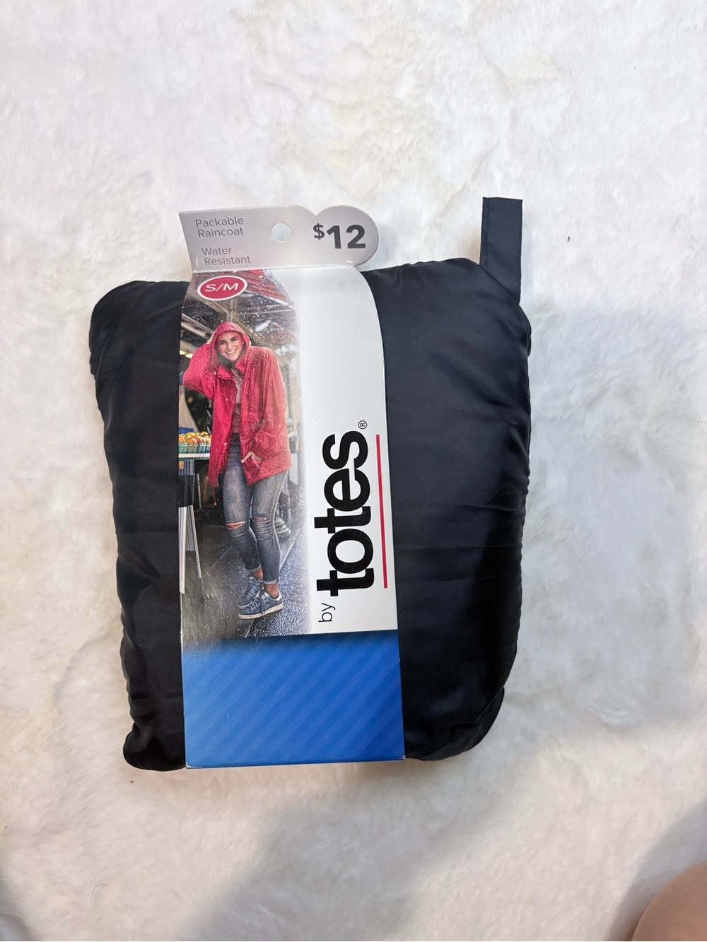 totes Packable Raincoat - Black